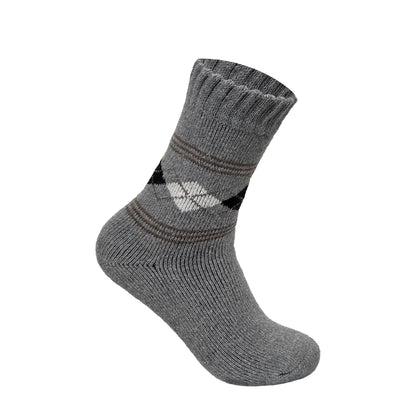 Mens Merino Lambs Wool Socks - Argyle (12 Pairs)