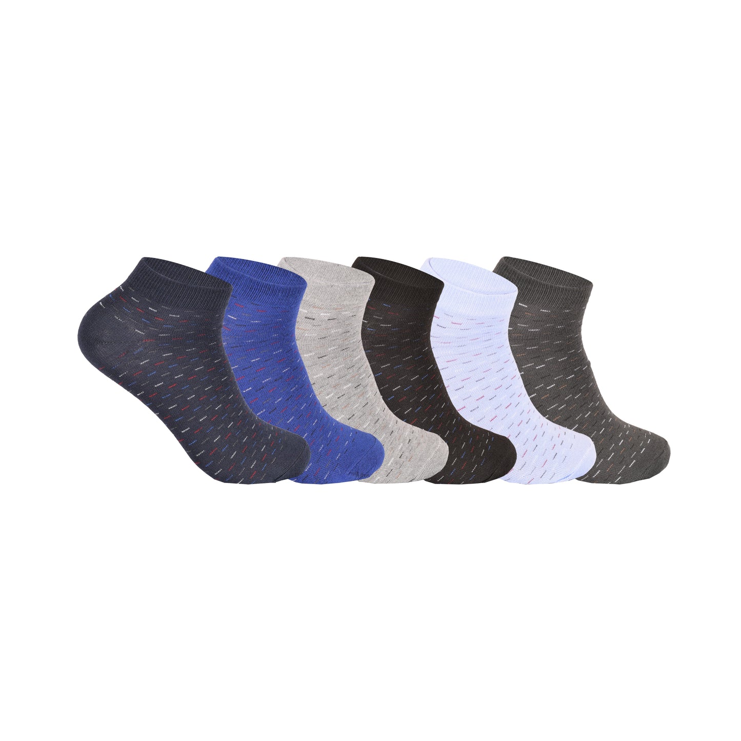 Mens Trainer Socks - Stitch Effect Pattern (12 Pairs)