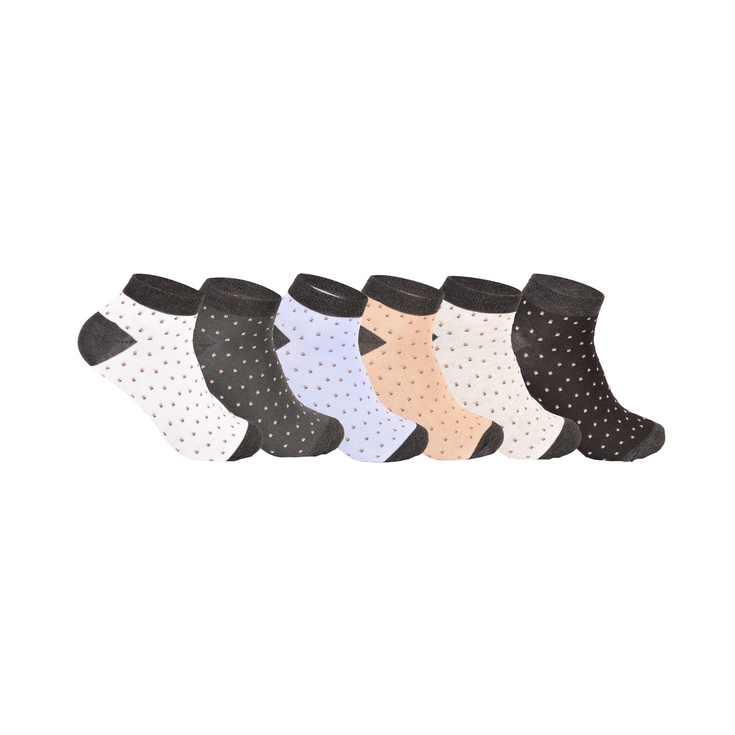 Mens Trainer Socks - Multi-Fleck Pattern (12 Pairs)