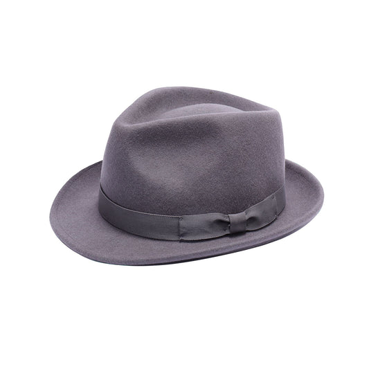 Premium Australian Wool Crushable Trilby Hat - Grey