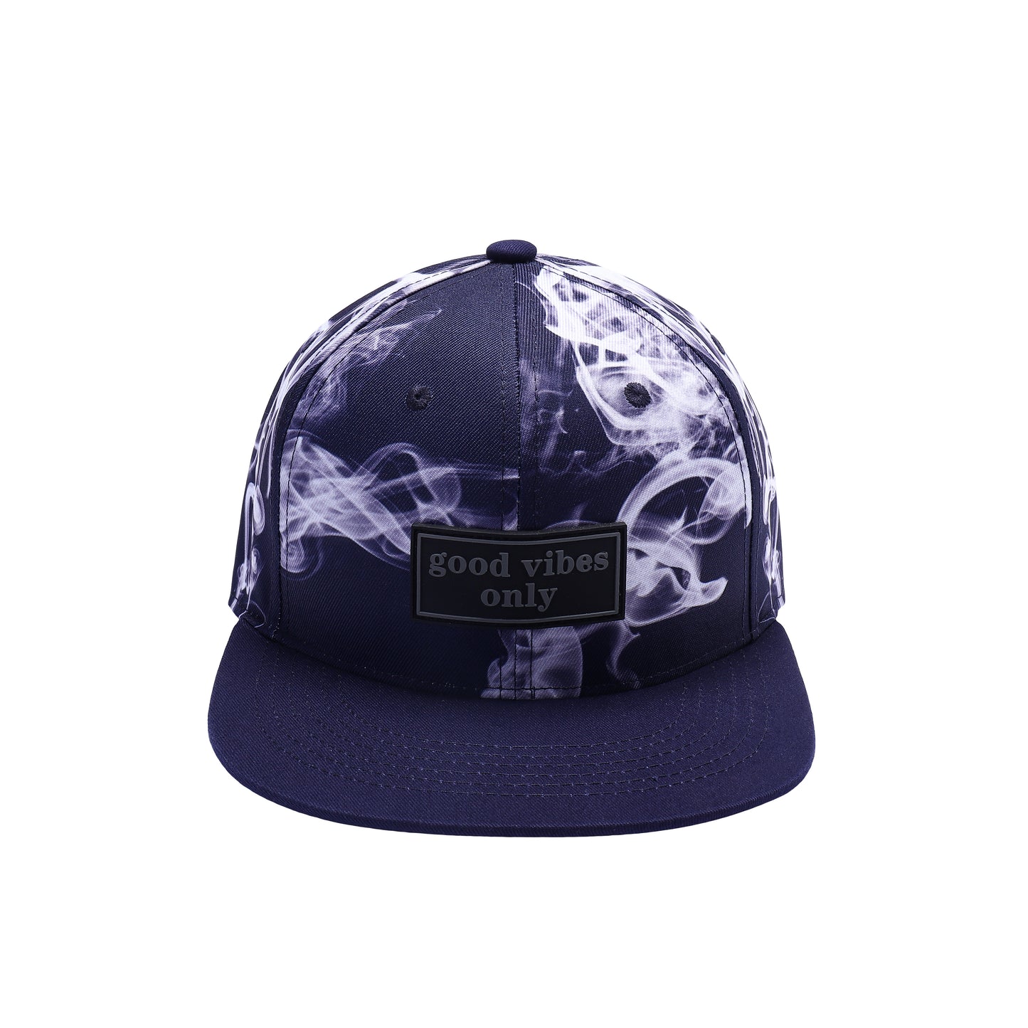 Smoke Print Snapback – Good Vibes Only Patch