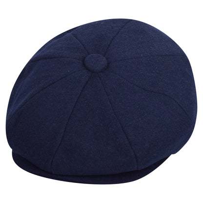 Classic 8 Piece Newsboy Cap - Navy (One Size)