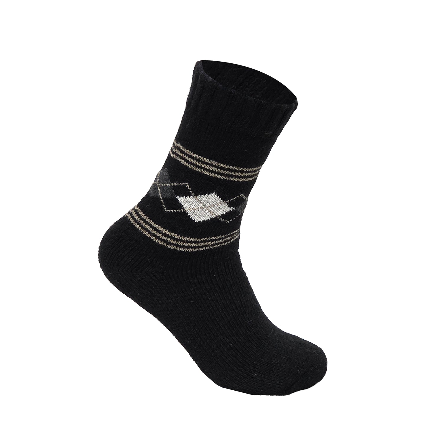 Mens Merino Lambs Wool Socks - Argyle (12 Pairs)