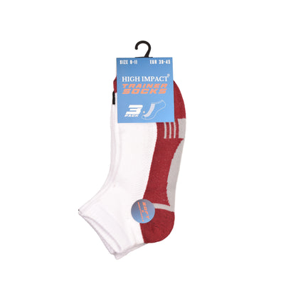 Mens Trainer Socks - Curved Colour Block Pattern (12 Pairs)
