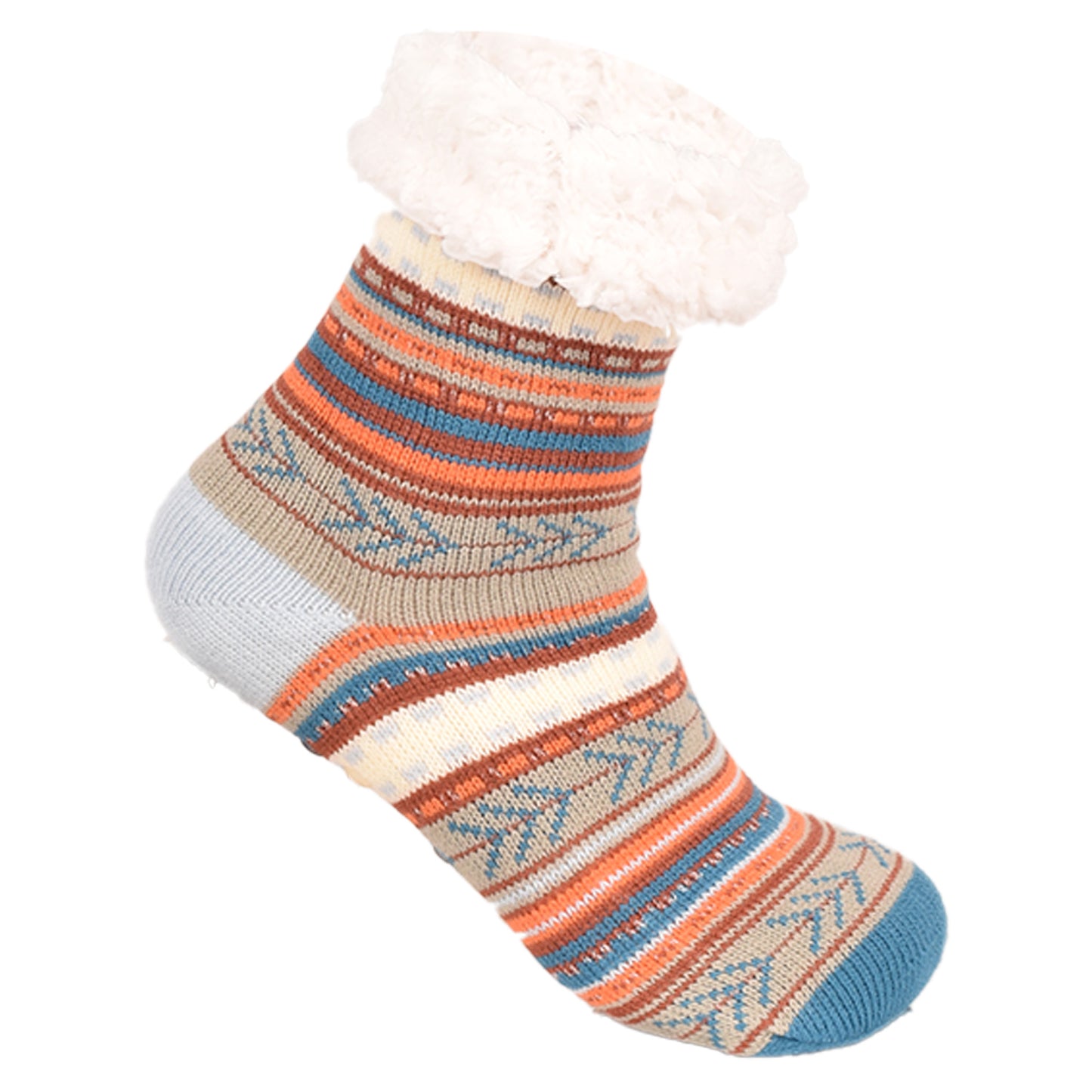 Ladies 4.8 TOG Cosy Slipper Socks - Tribal Knit