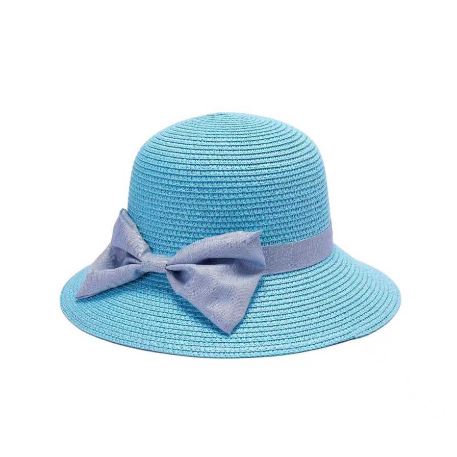 Ladies Classic Cloche Sun Hat with Sculpted Textured Bow