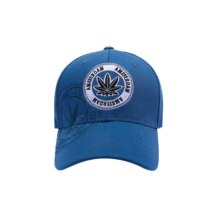 Amsterdam Ganja Leaf Embroidered Baseball Caps