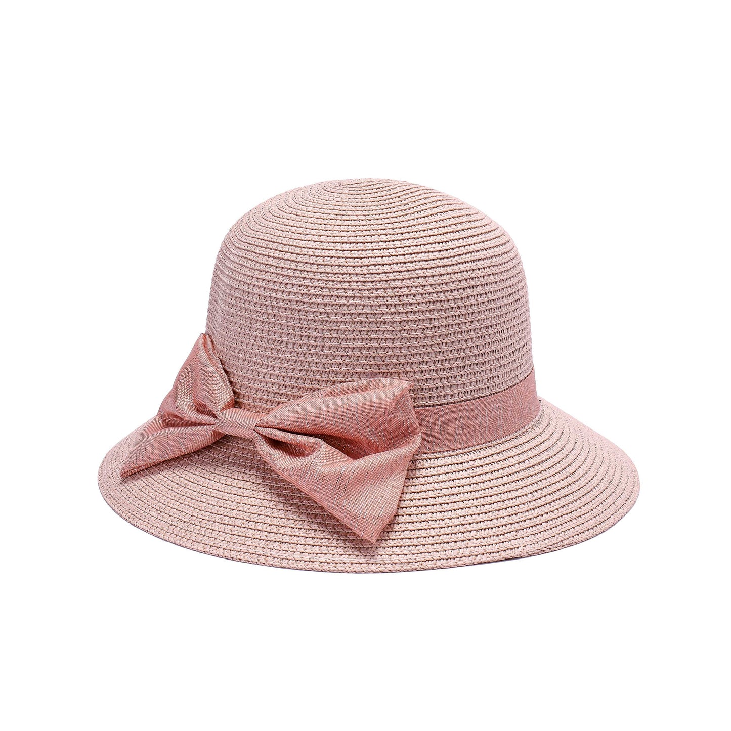 Ladies Classic Cloche Sun Hat with Sculpted Textured Bow