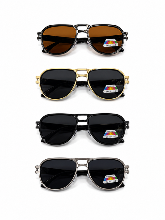 Polarized Bold Aviator Sunglasses - MSG-58 (12 Units)