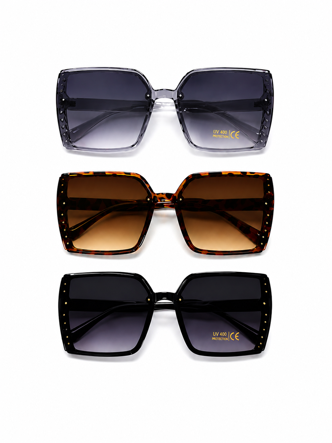 Oversized Glamour Square Sunglasses - LSG-23 (12 Units)
