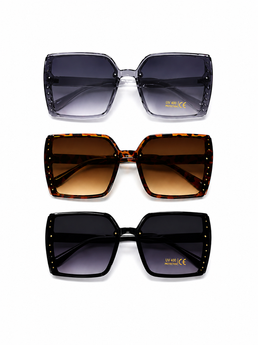 Oversized Glamour Square Sunglasses - LSG-23 (12 Units)