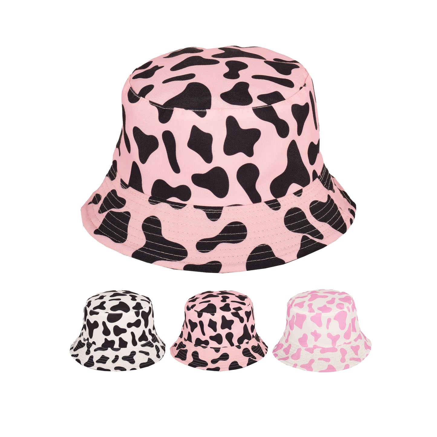 Reversible Cow Print Bucket Hat – Assorted Colours
