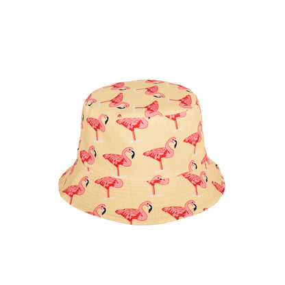 Reversible Flamingo Print Bucket Hat – Assorted Colours