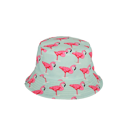 Reversible Flamingo Print Bucket Hat – Assorted Colours