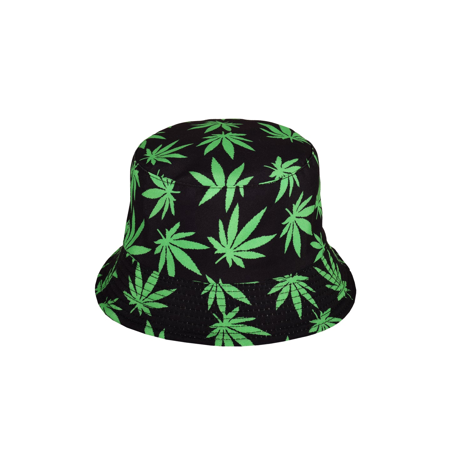 Reversible Ganja Leaf Print Bucket Hat – Assorted Colours