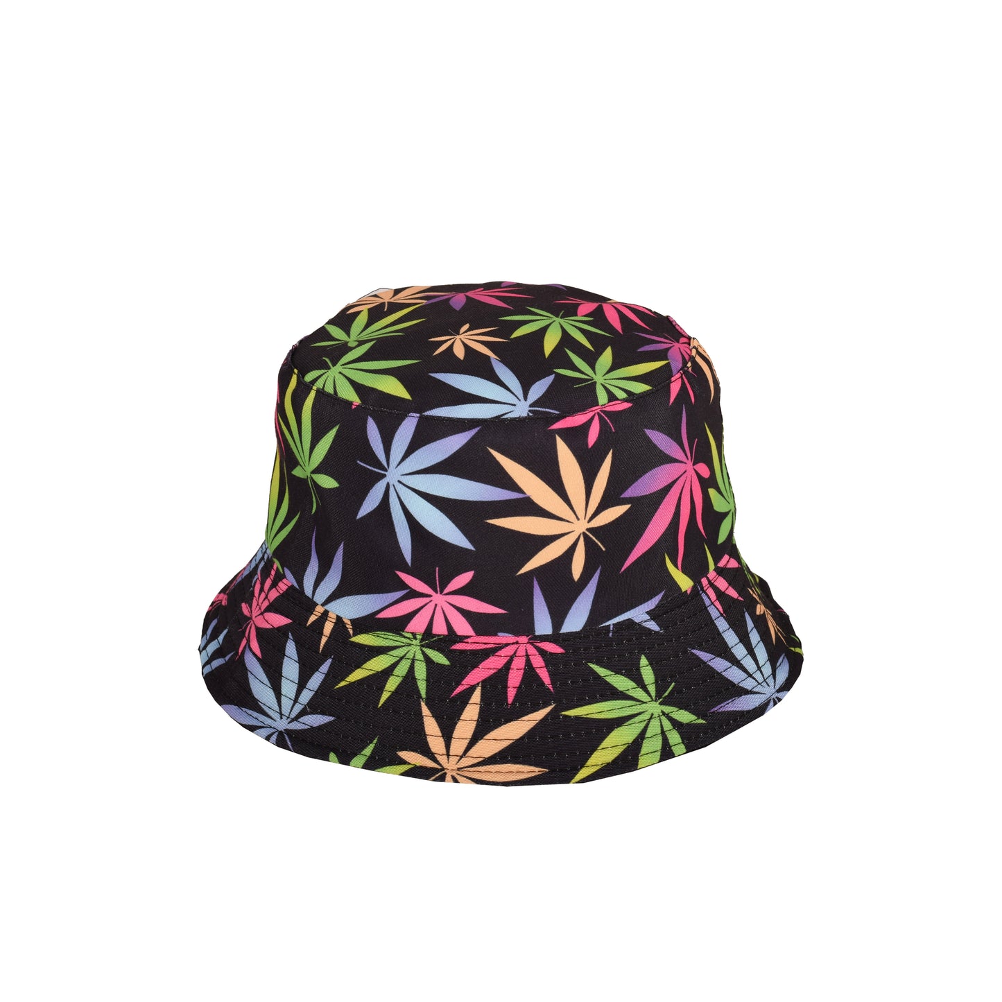 Reversible Ganja Leaf Print Bucket Hat – Assorted Colours