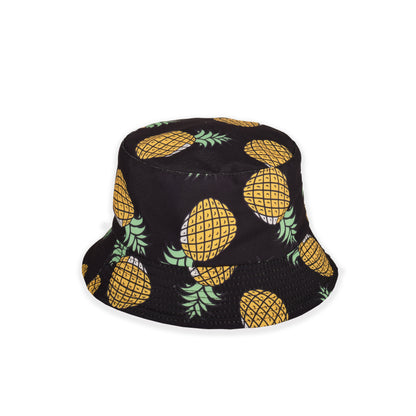 Reversible Pineapple Print Bucket Hat