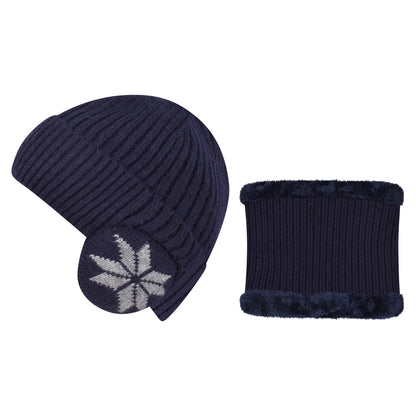 Knitted Hat & Neck Warmer Set - Style 3
