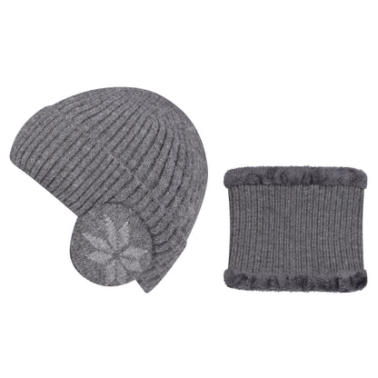 Knitted Hat & Neck Warmer Set - Style 3