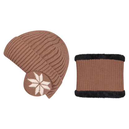 Knitted Hat & Neck Warmer Set - Style 3