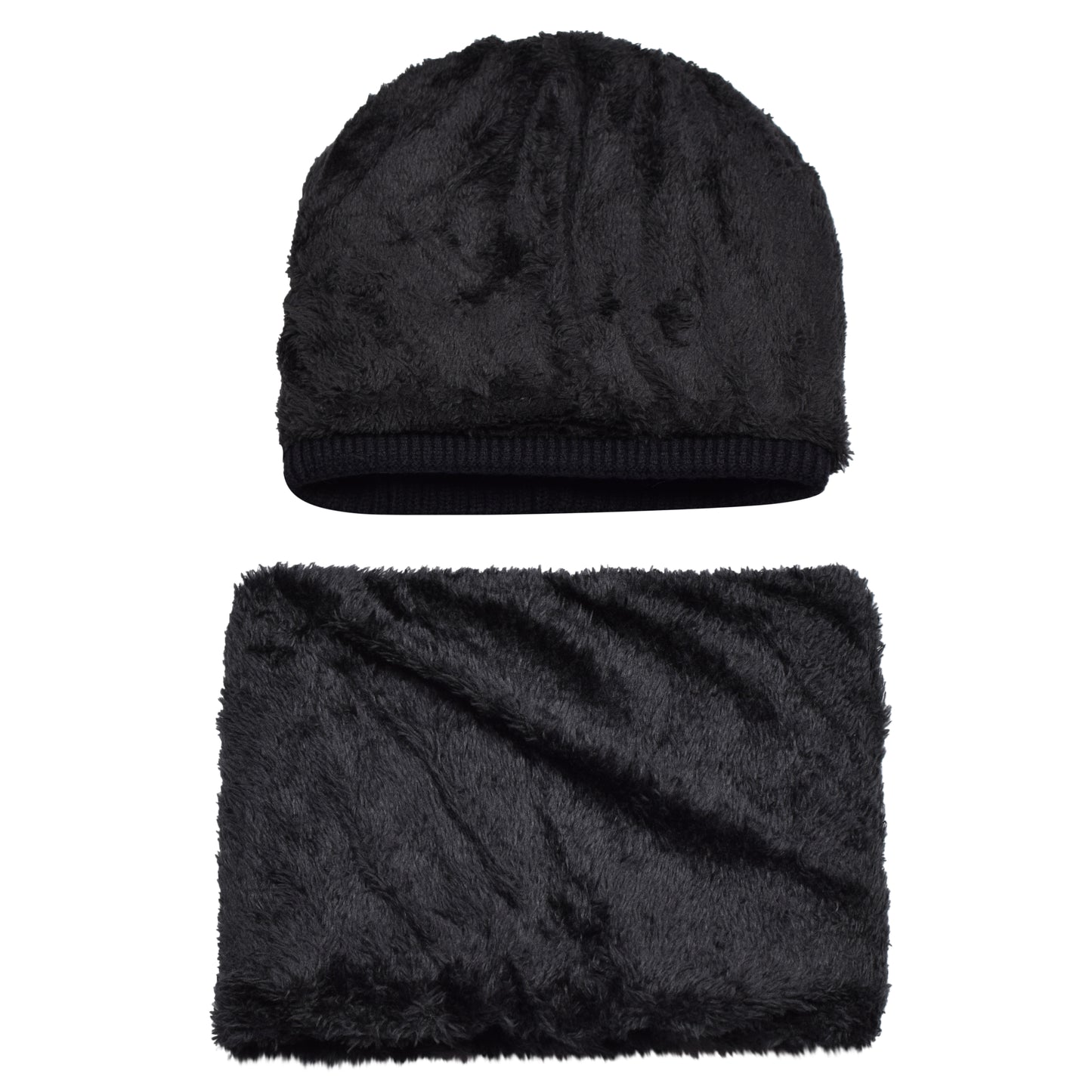 Knitted Hat & Neck Warmer Set - Style 1