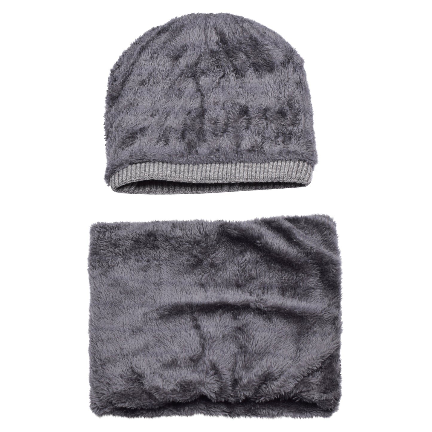 Knitted Hat & Neck Warmer Set - Style 1