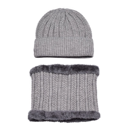 Knitted Hat & Neck Warmer Set - Style 1