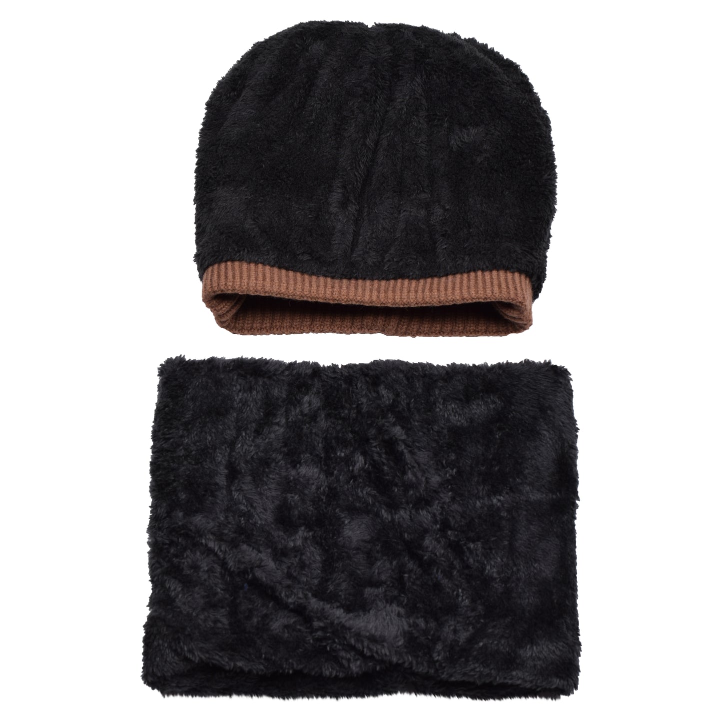 Knitted Hat & Neck Warmer Set - Style 1