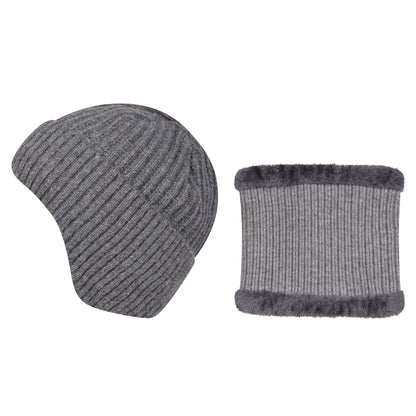 Knitted Hat & Neck Warmer Set - Style 2