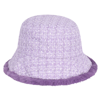 Royal Stallion Reversible Textured Weave & Faux Fur Bucket Hat