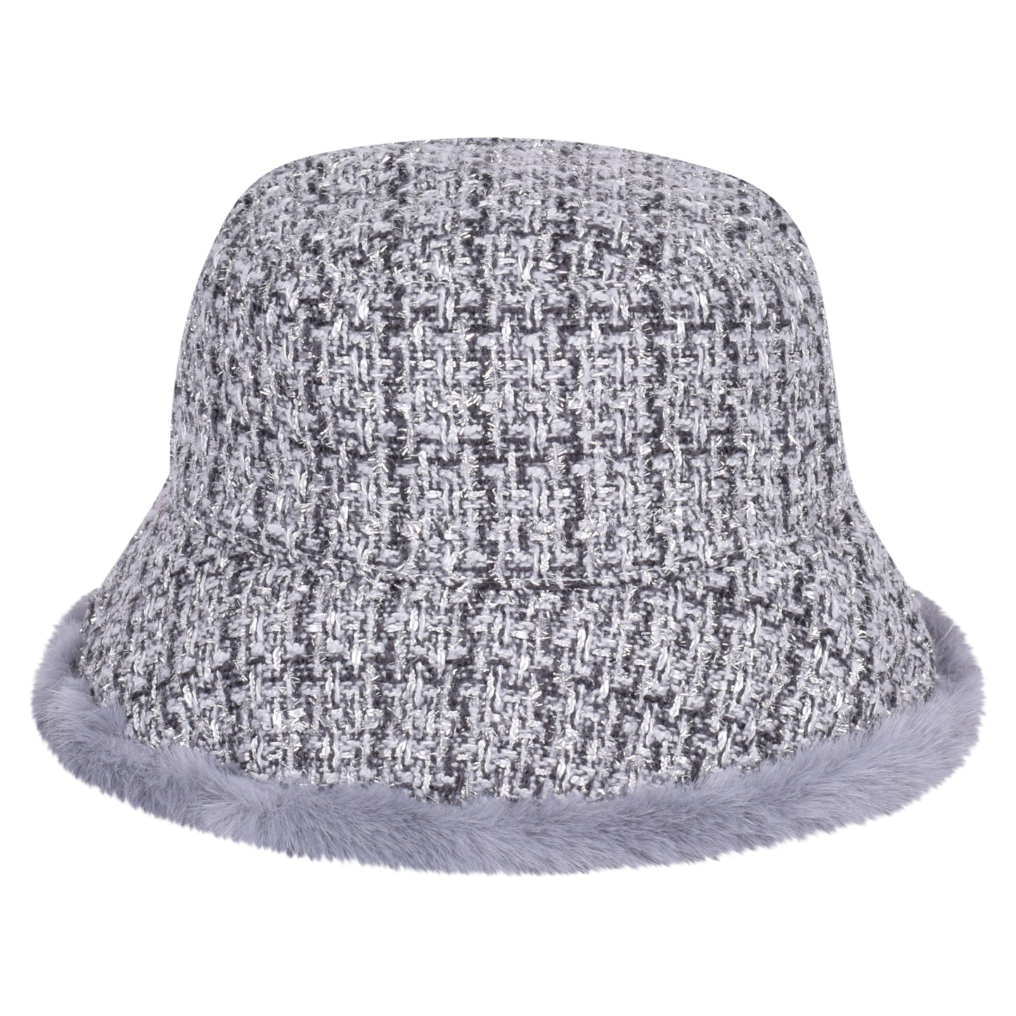 Royal Stallion Reversible Textured Weave & Faux Fur Bucket Hat