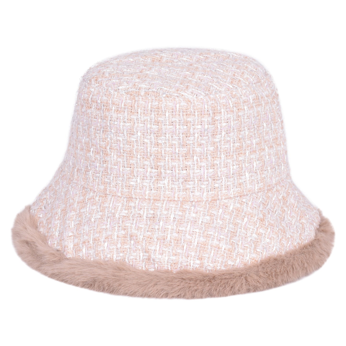 Royal Stallion Reversible Textured Weave & Faux Fur Bucket Hat