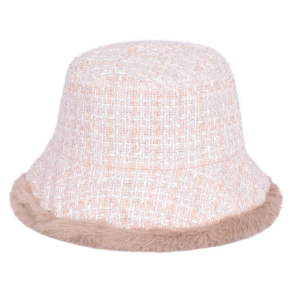 Royal Stallion Reversible Textured Weave & Faux Fur Bucket Hat