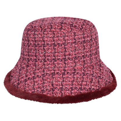 Royal Stallion Reversible Textured Weave & Faux Fur Bucket Hat