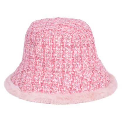 Royal Stallion Reversible Textured Weave & Faux Fur Bucket Hat