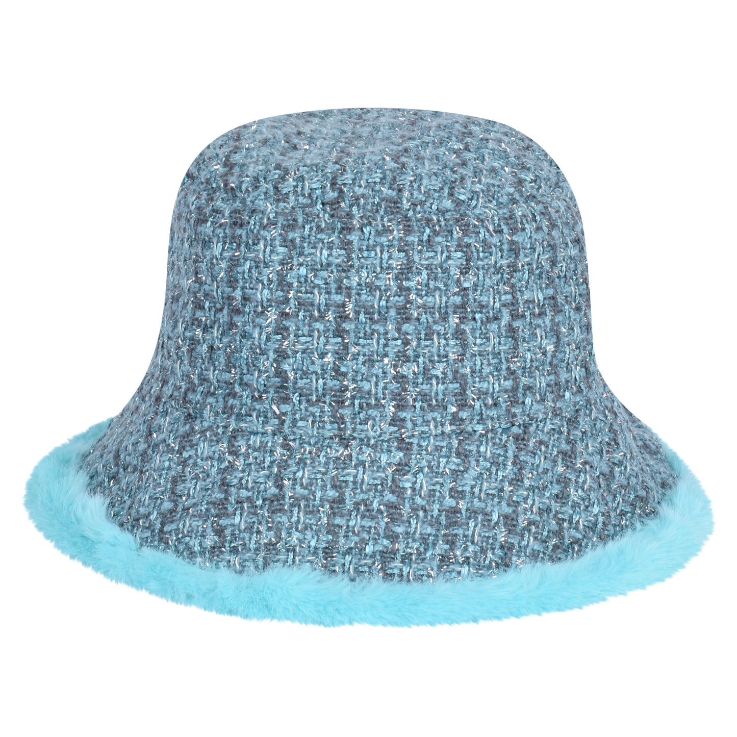 Royal Stallion Reversible Textured Weave & Faux Fur Bucket Hat
