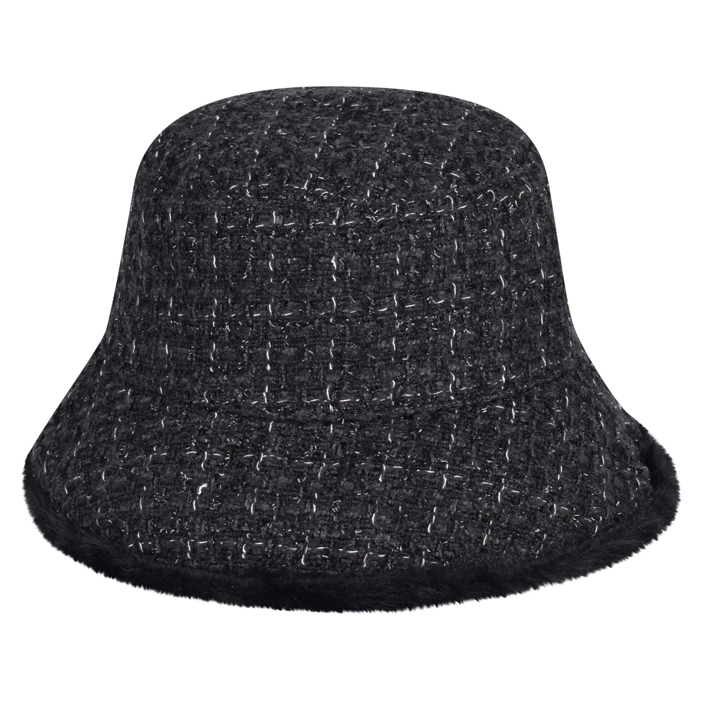 Royal Stallion Reversible Textured Weave & Faux Fur Bucket Hat