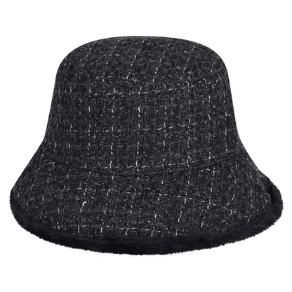 Royal Stallion Reversible Textured Weave & Faux Fur Bucket Hat