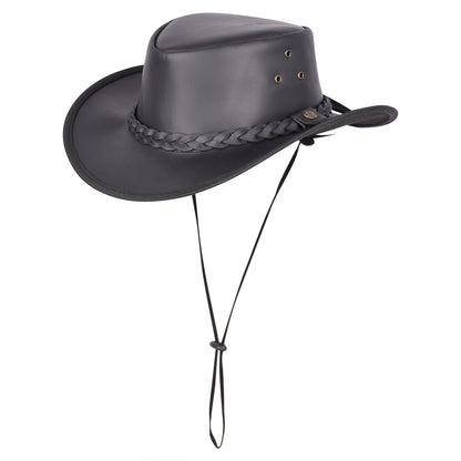 Genuine Leather Outback Cowboy Hat – Braided Band
