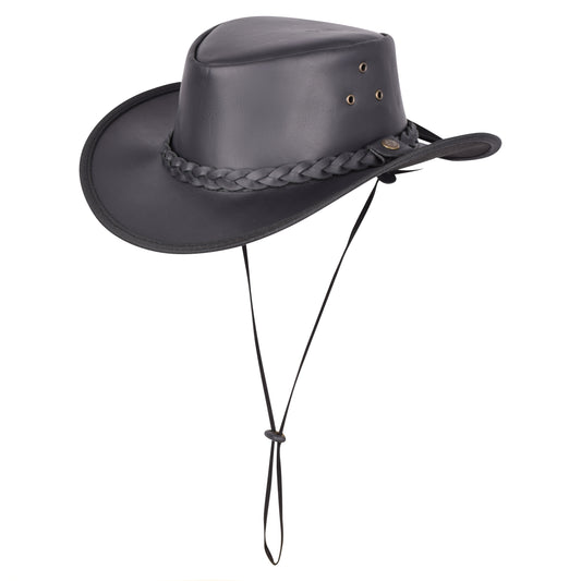 Genuine Leather Outback Cowboy Hat – Braided Band