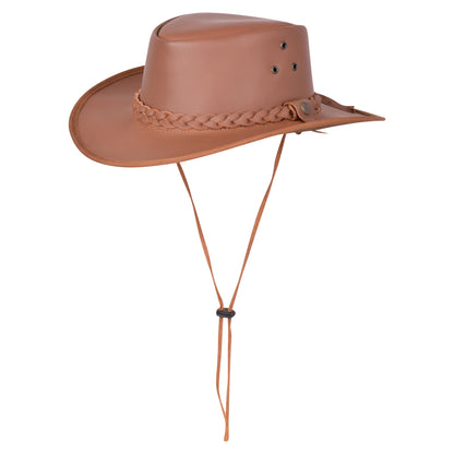 Genuine Leather Outback Cowboy Hat – Braided Band