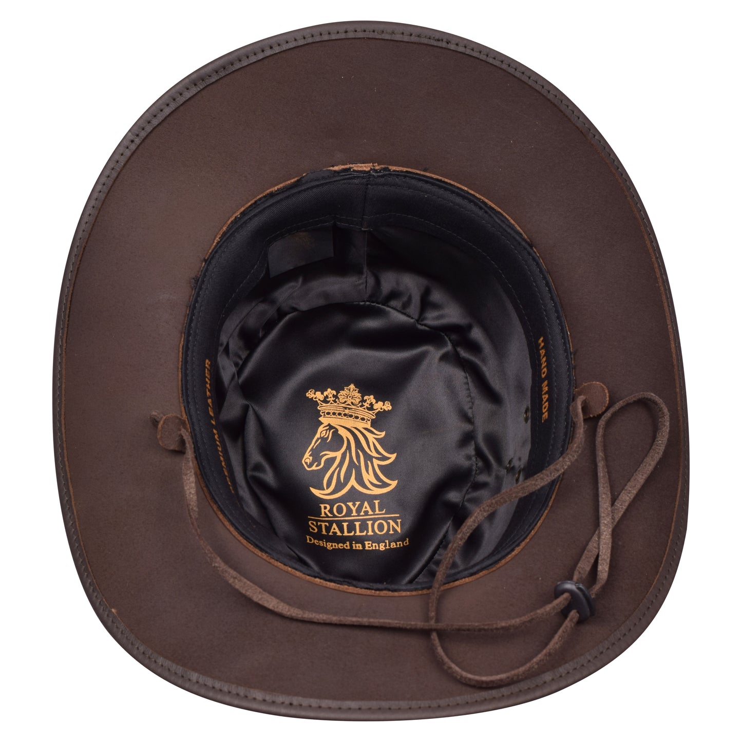 Genuine Leather Outback Cowboy Hat – Studded Dual Tone Braided Band