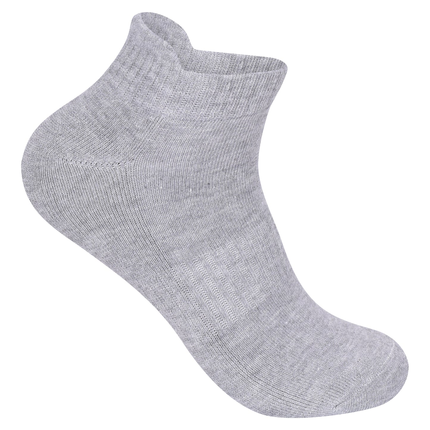 Mens Cushioned Trainer Socks - Grey (12 Pairs)