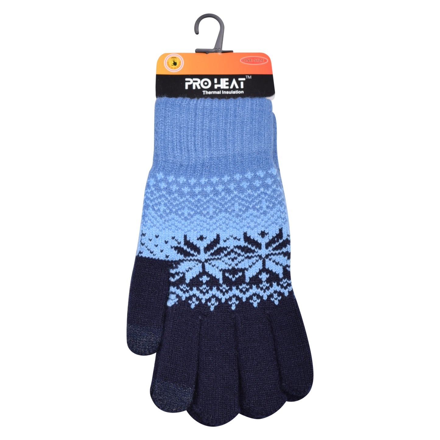 Mens Pro Heat Snowflake Knitted Gloves (12 Pairs)
