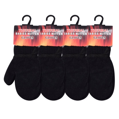 PRO HEAT™ Kids Thermal Magic Gloves - Babies Mitten (All Black)