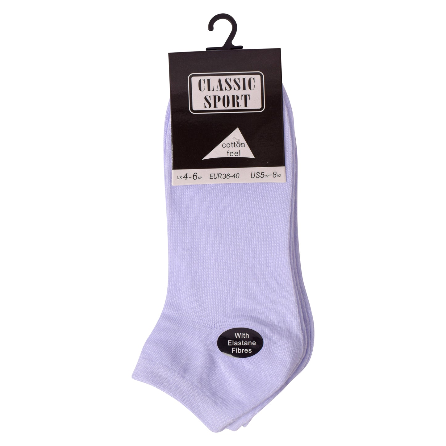 Ladies Trainer Socks - Plain White (12 Pairs)