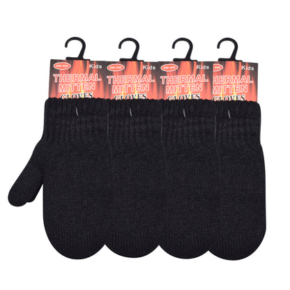 PRO HEAT™ Kids Thermal Magic Gloves - Black Mitten