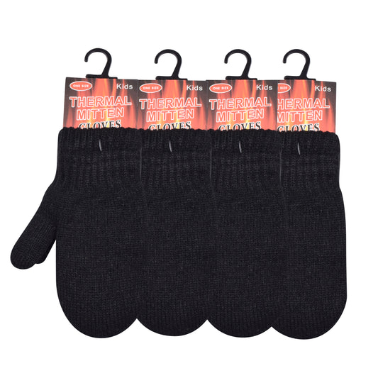 PRO HEAT™ Kids Thermal Magic Gloves - Black Mitten