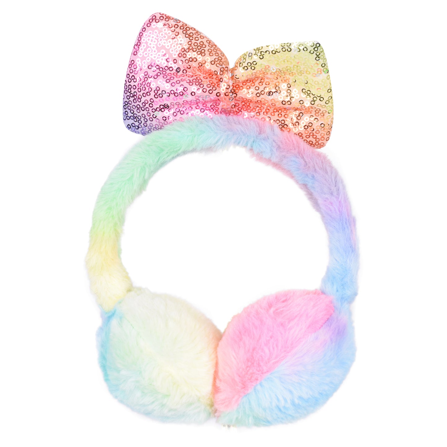 Cosy Kids Earmuffs with Magical Lights - Princess Bow (Tie Dye)