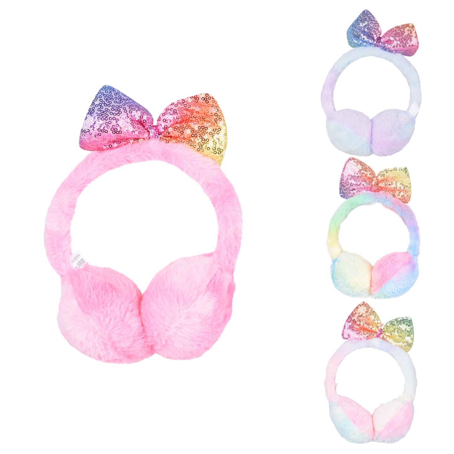 Cosy Kids Earmuffs with Magical Lights - Princess Bow (Tie Dye)